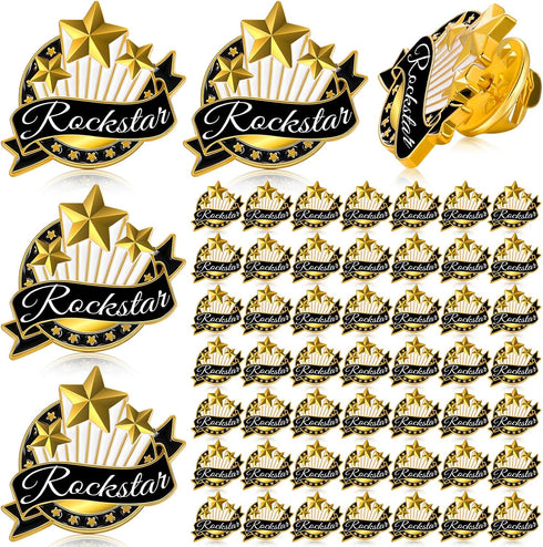 50 Pcs Employee of The Month Lapel Pin Employee Star Recognition Pins Employee Enamel Pins Gold Plated Enamel Employee Pin Performance Reward Pin ...