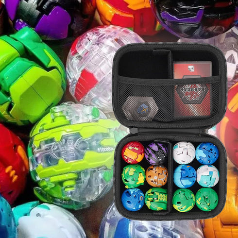 Toy Storage Organizer Case Compatible with Bakugan Armored Alliance Collectible Action Figures, BakuCores, Bakugan Ultra and Trading Cards (Case O...