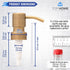 Stainless Steel Soap and Lotion Dispenser Pumps, Replacement for Your Bottles (Bronze, 2 Pack)...