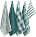 DII Assorted Pattern Kitchen Dishtowels and Dishcloth Set of 5, North Sea...