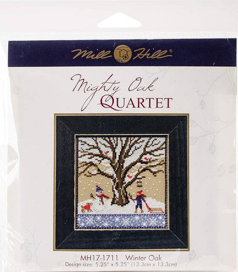 Winter Oak Beaded Counted Cross Stitch Kit Mill Hill 2017 Mighty Oak Quartet Series MH171711...