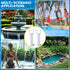 2 Pack Pool Vacuum Head Replacement Handles, Pool Brush Clip Plastic Handles with V Clips and Locking Pins for Pool Spa Vacuum Head and Standard 1...