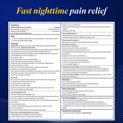 Advil PM Liqui-Gels Pain Reliever and Nighttime Sleep Aid, Pain Medicine with Ibuprofen for Pain Relief and Diphenhydramine HCL for a Sleep Aid - ...