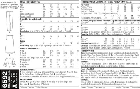 NEW LOOK Sewing Pattern 6592 - Girls' Sportswear, A(8-10-12-14-16)...