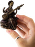 Top Collection Mini Saraswati Statue - Hindu Goddess of Knowledge, Music, Arts, and Wisdom Sculpture in Premium Cold Cast Bronze - 3-Inch Collecti...