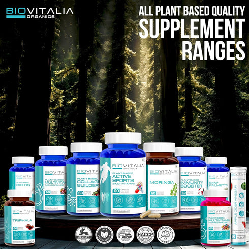 Biovitalia Organic Multivitamin Capsules for Men Promote Body Immunity & Support Healthy Heart Function For Daily Active Energy -Enriched with Ess...