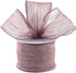 Dusty Rose Wired Ribbon 2.5 Inch x 10 Yard Metallic Dusty Pink Sheer Wired Ribbon Crinkle Wired Ribbon for Wreaths and Bows, Rustic Wedding, Gift ...