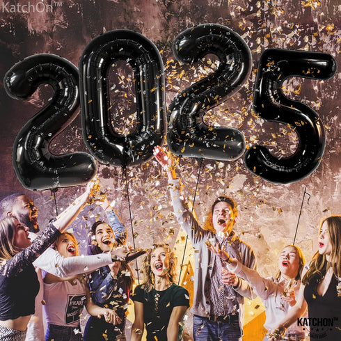 KatchOn, Huge Black 2025 Balloons Number - 42 Inch, Graduation Balloons | Foil 2025 Balloons Black, Graduation Decorations Class of 2025 | 2025 Ba...