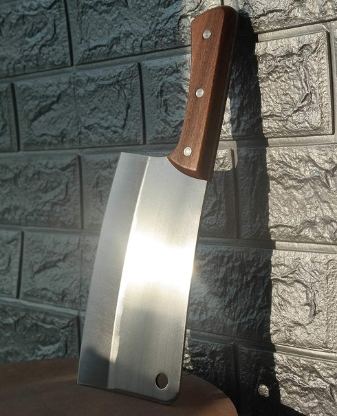 Kitory Meat Cleaver 7'' Heavy Duty Chopper Butcher Knife Bone Cutter Chinese Kitchen Chef’s Chopping Knife for Meat, Bone- Full Tang 7CR17MOV High...