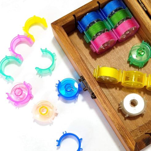 YEQIN 100 pcs/Pack Sewing Bobbin Small Clips Sewing Tool Clip Accessory Bobbin Holder Clips Colorful Thread Clips Holder Tool...