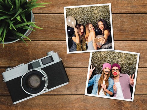 Black and Gold Photo Booth Backdrop - Perfect Party Decoration for Graduation, Birthday, Christmas, New Years Eve, Bachelorette, Weddings, Prom | ...