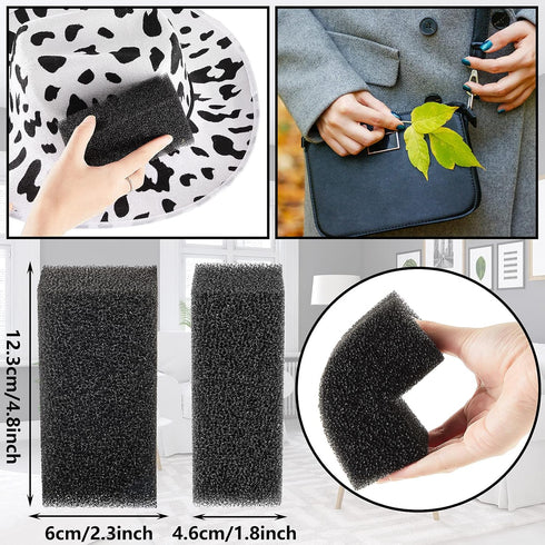 6 Pieces Hat Cleaning Sponge Felt Hat Sponge Cowboy Felt Hat Cleaner Kit Western Hat Brush Cleaning Removes Lint and Dirt for Wool Felt Straw Hats...