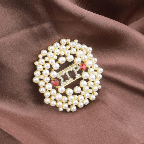 CENWA SGRHO Greek Sorority Brooch Pin 1922 Pearl Sorority Gift Sorority Jewelry Gift (Round Sigma pin)...