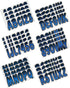 Hardline Products Series 200 Factory Matched 3-Inch Boat & PWC Registration Number Kit, Blue/Black - BLBKG200...