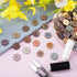 150Pcs 20mm Wooden Vintage Buttons, 2 Hole 3/4inch DIY Crafts Sewing Flower Painting Wood Buttons Octagon Coconut Shell Handmade Ornament Mixed Pa...