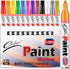 Permanent Oil-Based Paint Pens,Medium Tip Never Fade Paint Pens,Quick Dry And Waterproof Paint Marker pen For Plastic,Metal, Glass, Wood,Rock, Fab...
