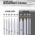 US Art Supply 10 Piece Artist Blending Stump and Tortillion Art Blenders - Pencil, Charcoal, Graphite, Colored Pencils...