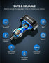 TECKNET USB Car Charger 54W 4-Port Car Phone Charger Adapter QC 3.0 Port Cigarette Lighter Charger Fast Charging Adapter Compatible with iPhone 15...