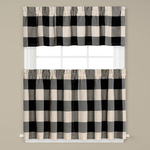SKL Home Grandin Curtain Valance, 58" x 13", Black/Natural...