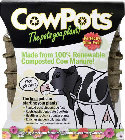 CP3-12 3-Inch CowPots, 12-Pack...