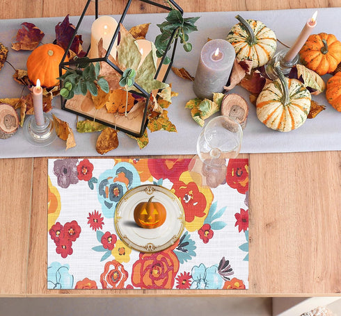 Ruvanti Placemats 100% Cotton 13x19 Inch, Dining Table Placemats Set of 6, Modern Place Mats for Dining Table Decor, Kitchen & Table Linens, Coffe...