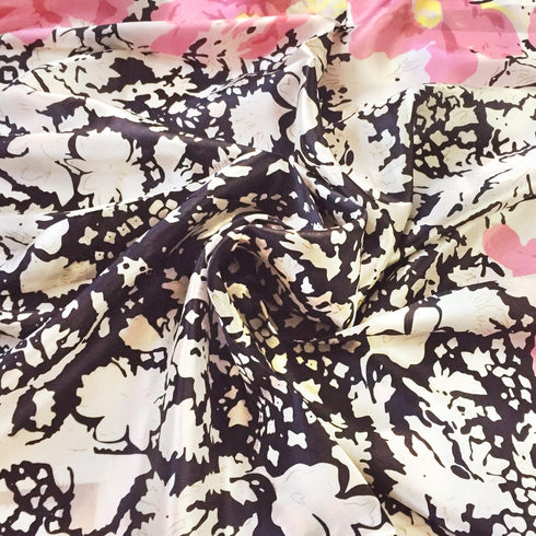 Women's Graphic Print 100% Silk, Silk Scarf Square, 33X33 Inches...