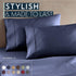 HC Collection King Pillow Cases Set of 2- Microfiber, Extra Soft Pillowcases - Easy Care & Machine Washable - Navy...