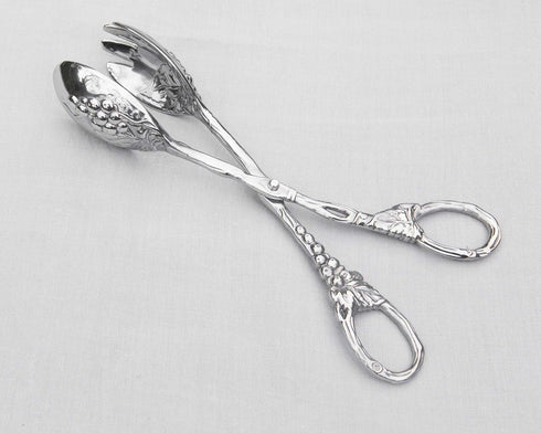 Arthur Court Designs Grape Pattern Heavy Duty Aluminum Serving Tongs, Polished Salad Servers, Buffet Party Catering Serving, Durable Salad Servers...