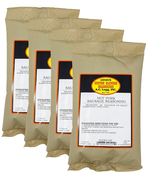 A.C. Legg INC Hot Pork Sausage Seasoning - PACK OF4...