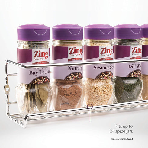 Mindspace Spice Rack Wall Mount, Pantry Cabinet Door Organizer - Set of 4 Hanging Spice & Seasoning Racks Kitchen Storage Organizer | The Wire Col...