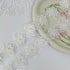 3Yards White Flower Lace Pearl Trim,Embroidered Sewing Lace Applique for DIY Sewing Crafts Wedding Dress Home décor...
