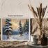 Posterizer 1 pcs-snowy jungle in winter in oil painting style-10-Landscape & Nature Art-Living Room Bedroom Decor- unframed wall art...