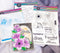 Alinacutle 1pc Cherry Flower Clear Stamps & 4pc Layering Stencil & 1set Coordination Frame Metal Cutting Die for Handmade Card Making Album Paper ...