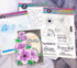 Alinacutle 1pc Cherry Flower Clear Stamps & 4pc Layering Stencil & 1set Coordination Frame Metal Cutting Die for Handmade Card Making Album Paper ...