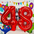 40 inch red big number 8 birthday party decoration foil polyester film balloons anniversary party wedding for girls and boys digit 8...