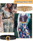 Hercicy 3 Pcs Rattan Straw Woven Belt Bohemian Waist Rope Braid Belts for Women, Trendy Boho Ladies Skinny Dress Belt Multicolor...