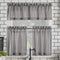 No. 918 Parkham Farmhouse Plaid Semi-Sheer Rod Pocket Kitchen Curtain Valance and Tiers Set, 54" x 24", Black/White...