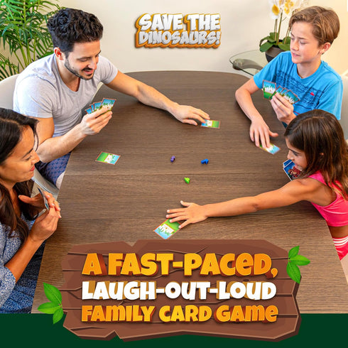 Save The Dinosaurs Card Game | Fast-Paced Dinosaur Games for Kids 8-12 | Non-Elimination Dinosaur Board Game for Family Game Night...