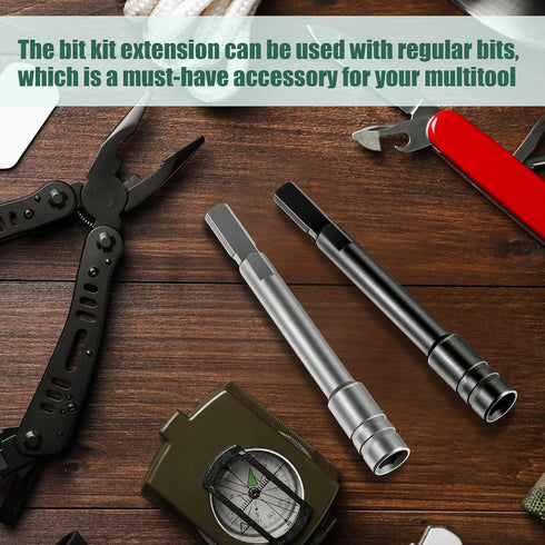 Dreyoo Multitool Bit Driver Extender, Multi Tool 1/4 Bit, Bit Kit Extender Compatible with Leatherman/Surge/Wave Plus and Signal Bits Set, Multito...