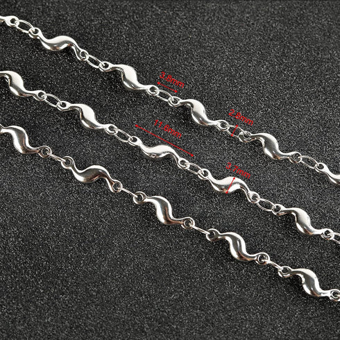 UMAOKANG 16.4 Feet Stainless Steel Jewelry Making Chain, Silver Necklace Bracelet Chain for Women Jewelry DIY Chain Bulks...