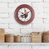 La Crosse Technology 12 Inch Distressed Red Rooster Quartz Wall Clock - 404-3630...