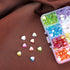 LiQunSweet 320 Pcs 8-Colors Clear Acrylic Beads Sweet Heart 8mm Dyed AB-Color Loose Beads in Bulk for Necklace Bracelet Earrings Jewelry Making...