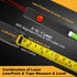 PREXISO 4-in-1 Line Laser Level Multipurpose Torpedo Level, 65Ft Alignment Point & 16Ft Laser Line & 10Ft Measure Tape Ruler & Quick Angle Setting...