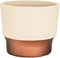 The HC Companies 7 Inch Sprite Round Planter - Small Plastic Plant Pot with Drainage for Indoor Outdoor Plants, Vanilla Bisque...