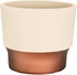 The HC Companies 7 Inch Sprite Round Planter - Small Plastic Plant Pot with Drainage for Indoor Outdoor Plants, Vanilla Bisque...