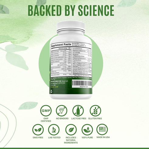 100% Pure Hair, Skin, and Nails Vitamins with Biotin Super Blend Formula, Designed to Support Radiant Beauty, Hair, Skin and Nail Health for Both ...