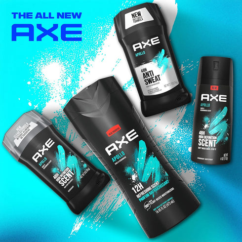 AXE Apollo Antiperspirant Deodorant Stick For Men Sage & Cedarwood 48 Hr Anti Sweat Mens Deodorant, 2.7 Ounce (Pack of 4)...
