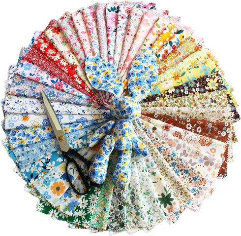 Charm Packs for Quilting 5 inch,Precut Fabric Squares 5''x5'' Quilting Cotton Fabric Bundles,42 Charm Squares for Quilts,Sewing and Other DIY Proj...