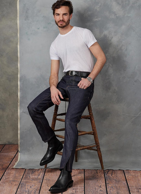 Vogue Men's Jeans Sewing Pattern Kit, Design Code V1915, Sizes 34-36-38-40...