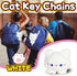 White Cat Stuffed Animals, Kawaii Cat Plushies for Girls and Boys, Soft Cats Mini Plush Toy Key Chains, Fun Cuddly Plush Toys for Kids, Stuffed An...
